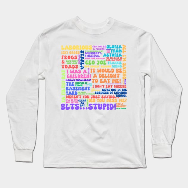 The Basement Yard Podcast Quotes - Multicolor Long Sleeve T-Shirt by howdysparrow